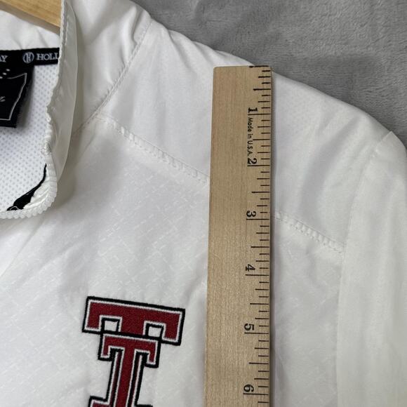 Texas Tech Holloway Volleyball Quarter Zip Pullover Jacket Womens Large White - Picture 10 of 11